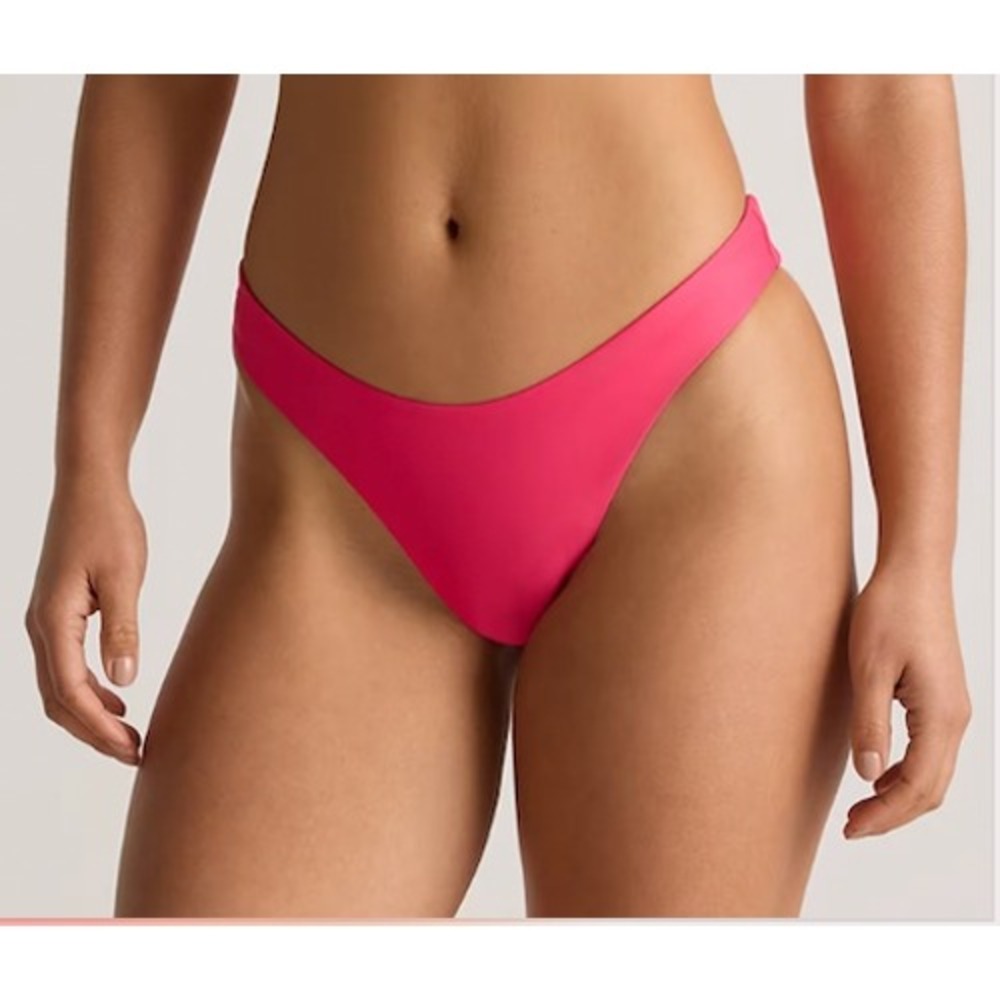 J.Crew Size XXL Heritage High-Leg Bikini Bottom NWT Fuchsia Pink Vacation Beach